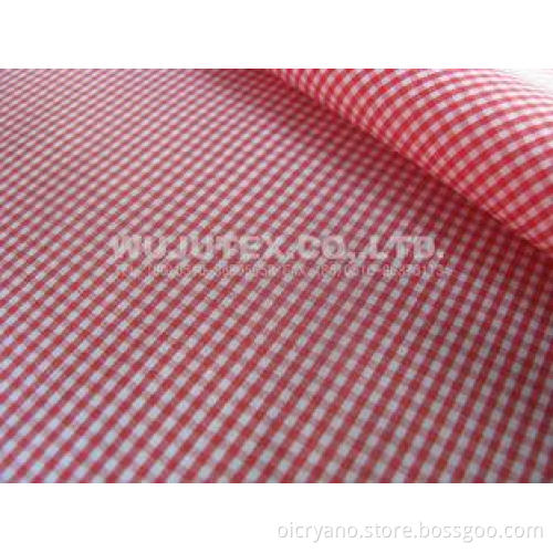Good Quality Cotton Nylon Fabric / Spandex Check Fabric Pla